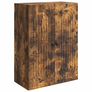 vidaXL Armario de pared Roble Ahumado 66 x 34,5 x 90 cm