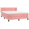 vidaXL Cama box spring con colch&oacute;n terciopelo rosa 140x190 cm