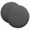 vidaXL Cojines para asiento 2 uds. Tela de pana Gris oscuro