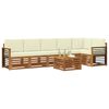 vidaXL Conjunto de Sof&aacute; Seccional con coj&iacute;n 7 pcs Natural y Crema