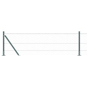 vidaXL Valla hexagonal con base de concreto 50 x 0,6 m Verde Malla