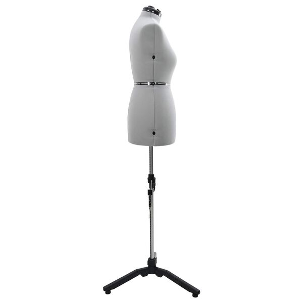 vidaXL Forma de vestido ajustable femenina Gris m Terciopelo