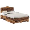 vidaXL Estructura de cama con cabecera Madera vieja 120 x 190 cm
