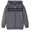 vidaXL Sudadera infantil con capucha y cremallera gris m&eacute;lange 92
