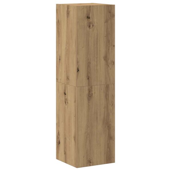 vidaXL Mueble para TV de pared madera contrachapada artesanal 8 piezas