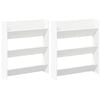 vidaXL Zapateros de pared 2 uds madera contrachapada blanco 80x18x90cm