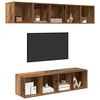 vidaXL Conjunto de mueble de TV Montaje en la pared 4 pcs Madera Vieja