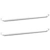 vidaXL Rieles de cortina 2 uds aluminio blanco y plateado 40-60 cm