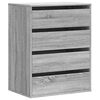 vidaXL Cajonera de esquina madera ingenier&iacute;a gris Sonoma 60x41x76 cm