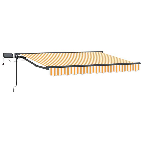 vidaXL Armaz&oacute;n de toldo manual con LEDs Amarillo y 3,5 x 2 m