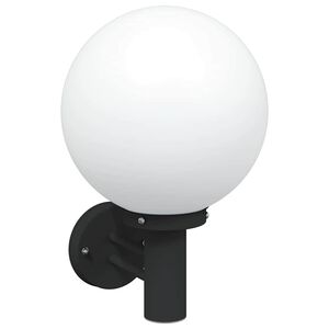 vidaXL Luz de pared exterior Negro 28 x 25 x 38 cm