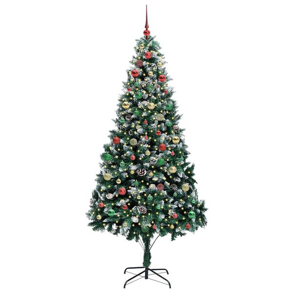 vidaXL Árbol de Navidad artificial Verde 210 cm PVC y Acero y Plástico