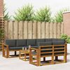 vidaXL Conjunto de sof&aacute;s de exterior 9 pcs Natural y Antracita