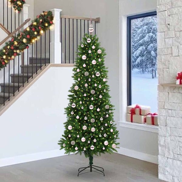 vidaXL &Aacute;rbol de Navidad con 300 LED con soporte Verde 240 cm PE
