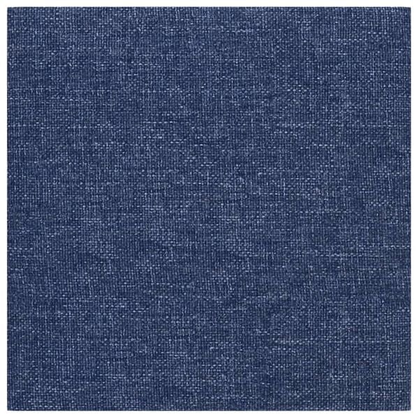 vidaXL Paneles de pared 12 uds tela azul 30x30 cm 1,08 m²