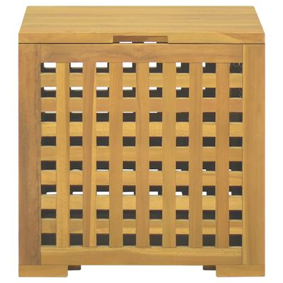 vidaXL Caja de cuerdas madera maciza de teca 40x40x40 cm