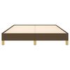 vidaXL Cama sin colch&oacute;n de tela marr&oacute;n oscuro 160x200 cm