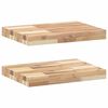 vidaXL Estantes flotantes 2 uds madera acacia sin tratar 60x30x4 cm