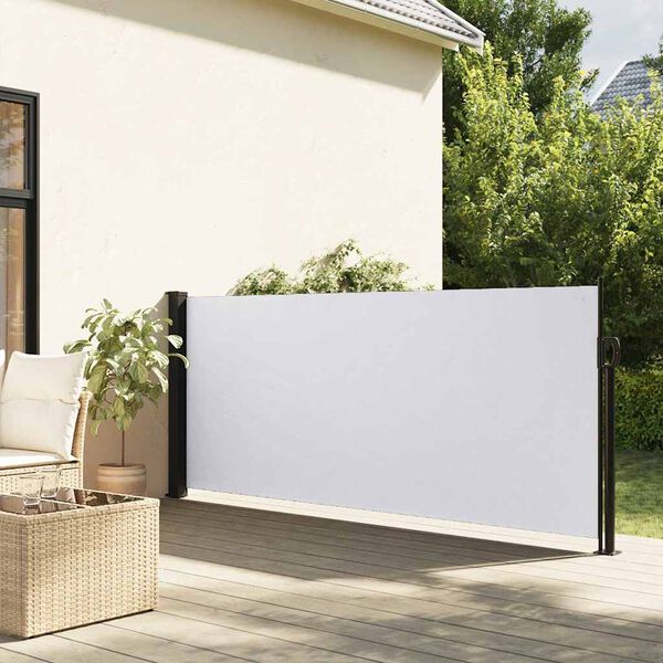 vidaXL Toldo lateral retr&aacute;ctil blanco 117x300 cm