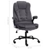 vidaXL Silla de oficina de terciopelo gris oscuro