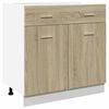 vidaXL Mueble bajo con caj&oacute;n "Lyon" de roble Sonoma, 80 x 46 x 81,5 cm, madera de ingenier&iacute;a,