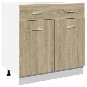 vidaXL Mueble bajo con caj&oacute;n "Lyon" de roble Sonoma, 80 x 46 x 81,5 cm, madera de ingenier&iacute;a,