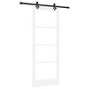 vidaXL Puerta Corredera 83 x 211 cm Madera de pino maciza y vidrio