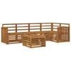 vidaXL Conjunto de sof&aacute;s de exterior 6 uds. Natural Poli&eacute;ster