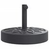 vidaXL Base de sombrilla semicircular para palos de &Oslash;38/ 48 mm 25 kg