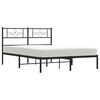 vidaXL Estructura cama sin colch&oacute;n con cabecero metal negro 120x190 cm