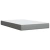 vidaXL Cama box spring con colch&oacute;n tela gris claro 120x190 cm