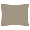 vidaXL Toldo de vela rectangular tela Oxford gris taupe 4x5 m