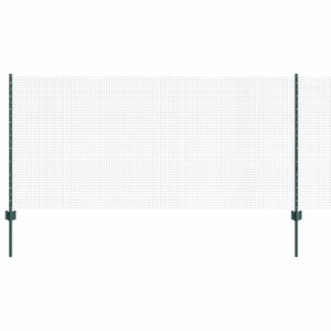 vidaXL Cerca de alambre soldado con postes 25 x 1 m Acero Galvanizado