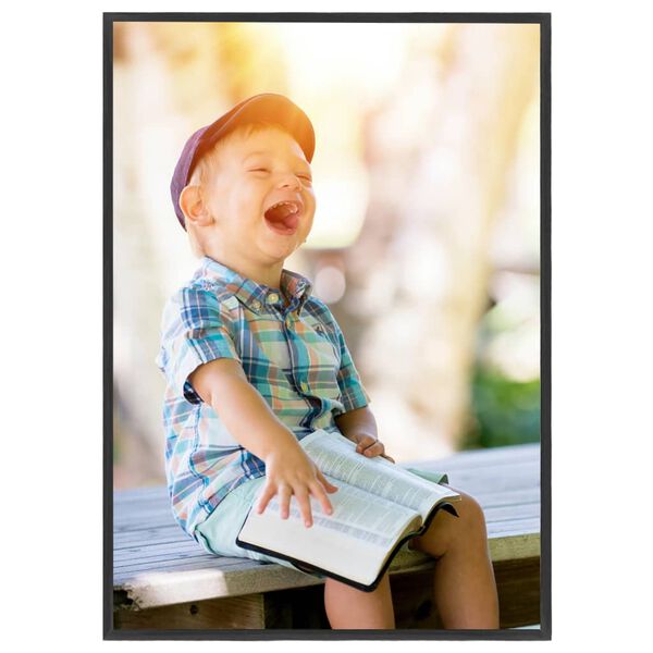 vidaXL Marcos de foto collage de pared/mesa 3 uds negro MDF 18x24 cm