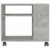 vidaXL Mesa auxiliar de madera contrachapada gris hormigón 70x35x55 cm