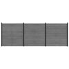 vidaXL Conjunto de valla 526 x 186 cm WPC y Aluminio Gris