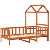 vidaXL Juego de Cama de D&iacute;a 2 pcs Marr&oacute;n cera Madera de pino macizo
