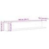 vidaXL Estantes de pared 2 uds madera gris Sonoma 100x16,5x16,5 cm