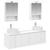 vidaXL Juego de Muebles de Ba&ntilde;o 5 pcs Blanco Madera de ingenier&iacute;a