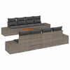 vidaXL Conjunto de sof&aacute;s de jard&iacute;n 9 pcs Gris rat&aacute;n sint&eacute;tico