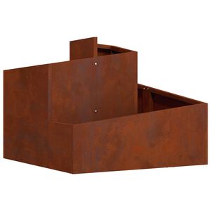 vidaXL Macetero de Jard&iacute;n Oxidado 60 x 60 x 50 cm Acero oxidado