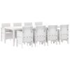 vidaXL Conjunto de Comedor de Jard&iacute;n 9 uds. Gris Claro Polipropileno