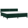 vidaXL Cama box spring con colch&oacute;n terciopelo verde oscuro 200x200 cm