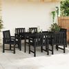 vidaXL Silla de comedor de jardín. 6 pcs Negro 65.5 x 55.5 x 88cm