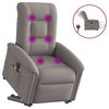 vidaXL Sill&oacute;n de masaje el&eacute;ctrico reclinable elevable tela taup&eacute;