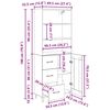 vidaXL Aparador alto con caj&oacute;n 2 pcs Madera vieja Madera de ingenier&iacute;a