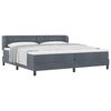 vidaXL Cama tipo Box Spring Gris oscuro 200 x 200 cm Terciopelo