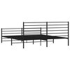 vidaXL Estructura cama sin colchón con estribo metal negro 193x203 cm