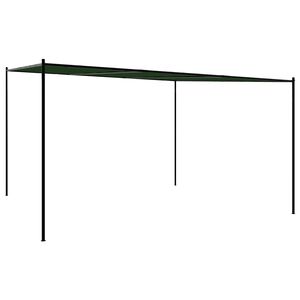 vidaXL Cenador 4 x 3,98 x 2,67 m Verde Poli&eacute;ster y Acero