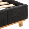 vidaXL Estructura de cama sin colchón tela gris oscuro 180x200 cm